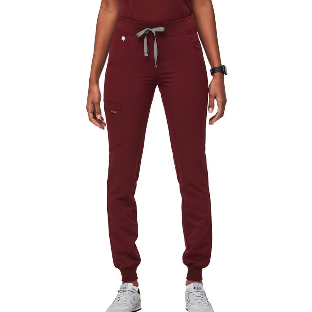 Figs small burgundy Zamora joggers